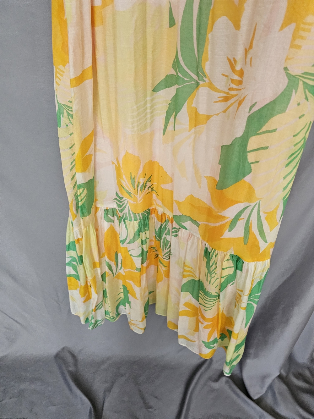 Cynthia Steffe Yellow and Green Floral Halter Maxi Dress - Picture 6 of 11